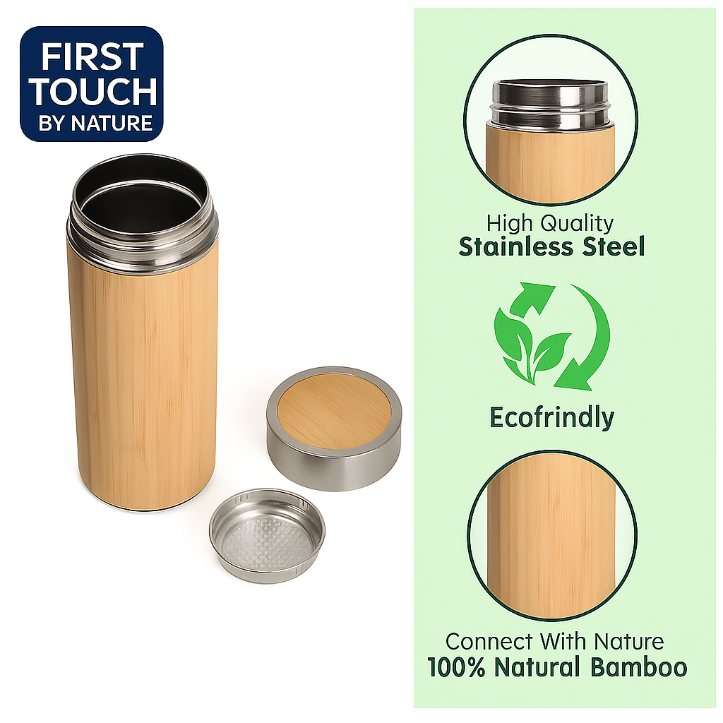 Bamboo Water Bottle – Eco-Friendly & Stylish Hydration