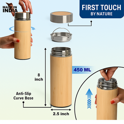 Bamboo Water Bottle – Eco-Friendly & Stylish Hydration