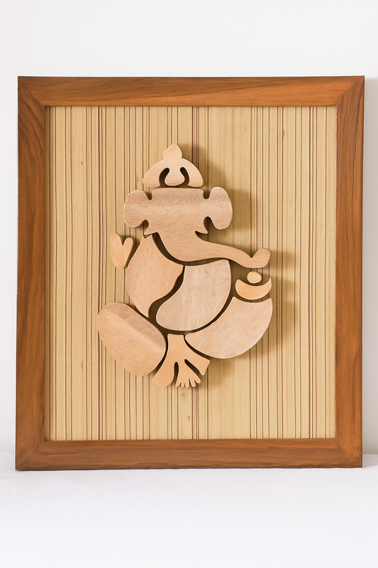 Bamboo Wooden Wall Art – Lord Ganesha Design